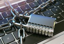 Microsoft Dumps Password Expiry Password. Computer security or safety concept. Laptop keyboard w