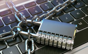 Microsoft Dumps Password Expiry Password. Computer security or safety concept. Laptop keyboard w