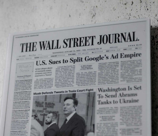 Get Ready for the $4,500 Inch E-Ink Display That Gives You a Digital Newspaper on Your Wall